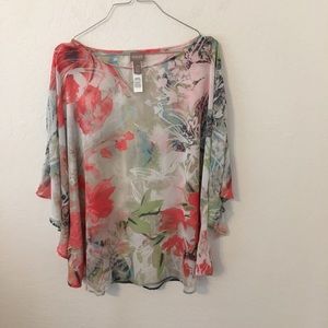 CHICOS WOMENS FLORAL TOP